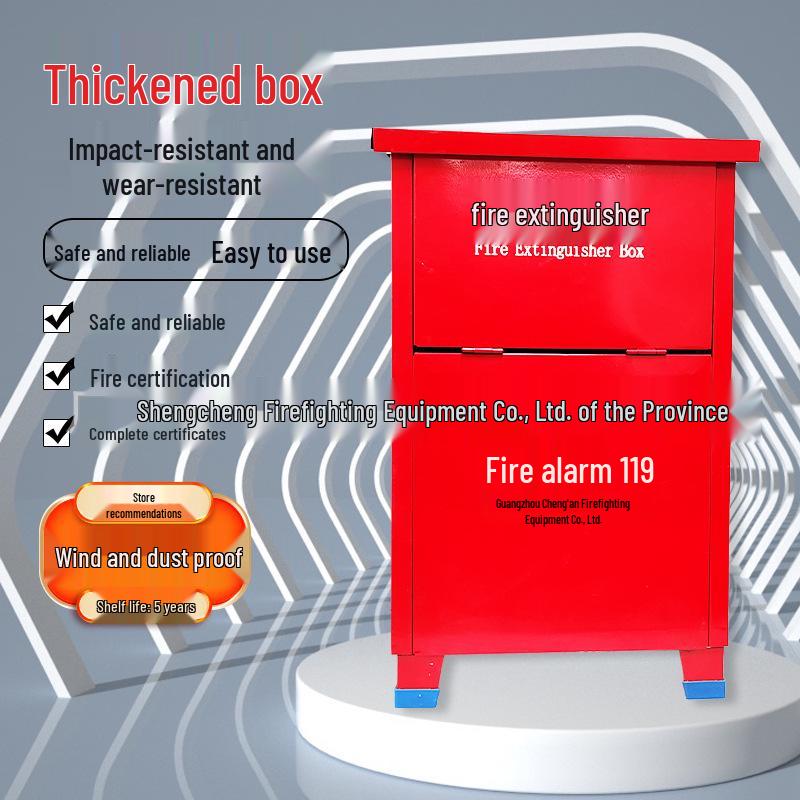 Stainless Steel Fire Extinguisher Box Set: 2-Piece 4kg, 4-Piece Economy Model for Home Use Double Hook Fire Extinguisher Bracket