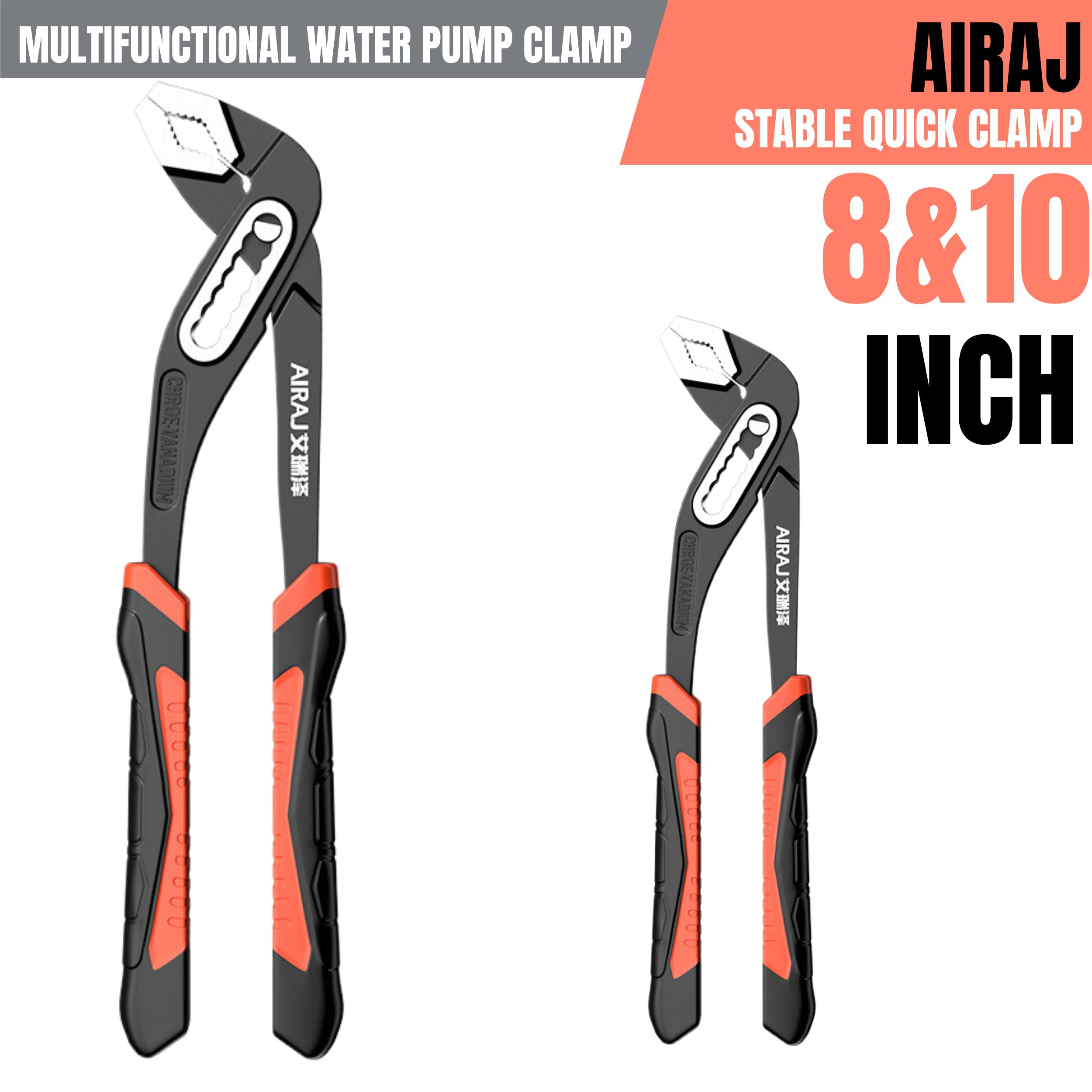 AIRAJ Набор из 3 предметов 8/10/12 дюймов Водопроводные клещи Регулируемые зажимные клещи для водопроводных труб Бытовой инструмент Сантехнические клещи с быстрым освобождением