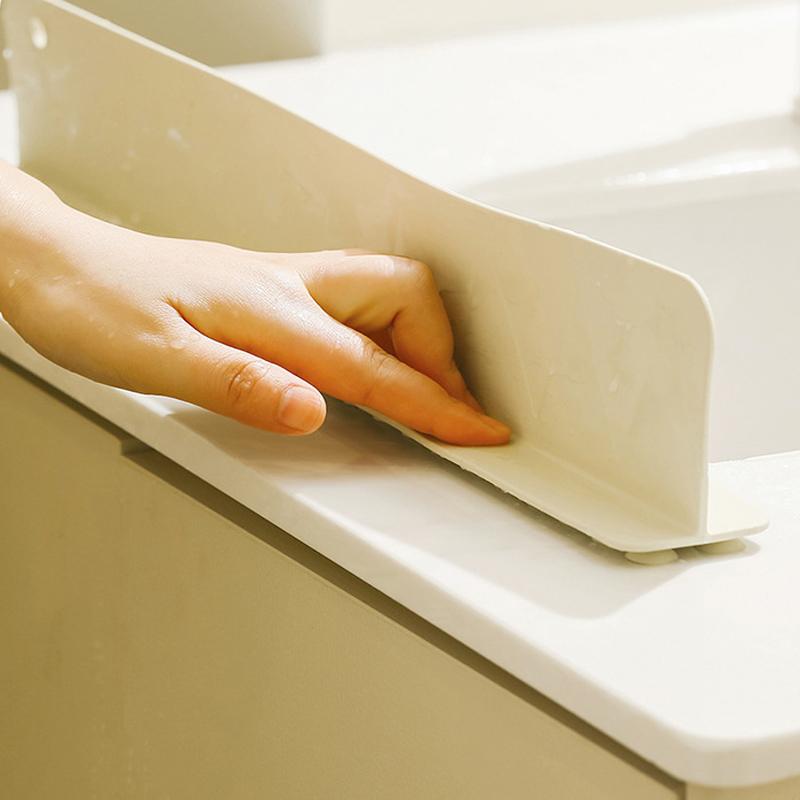 Silicone Sink Baffle Splash Guard with Suction Cup Kitchen Anti-splash Stopper Anti-water Board For Sink  Countertop Household