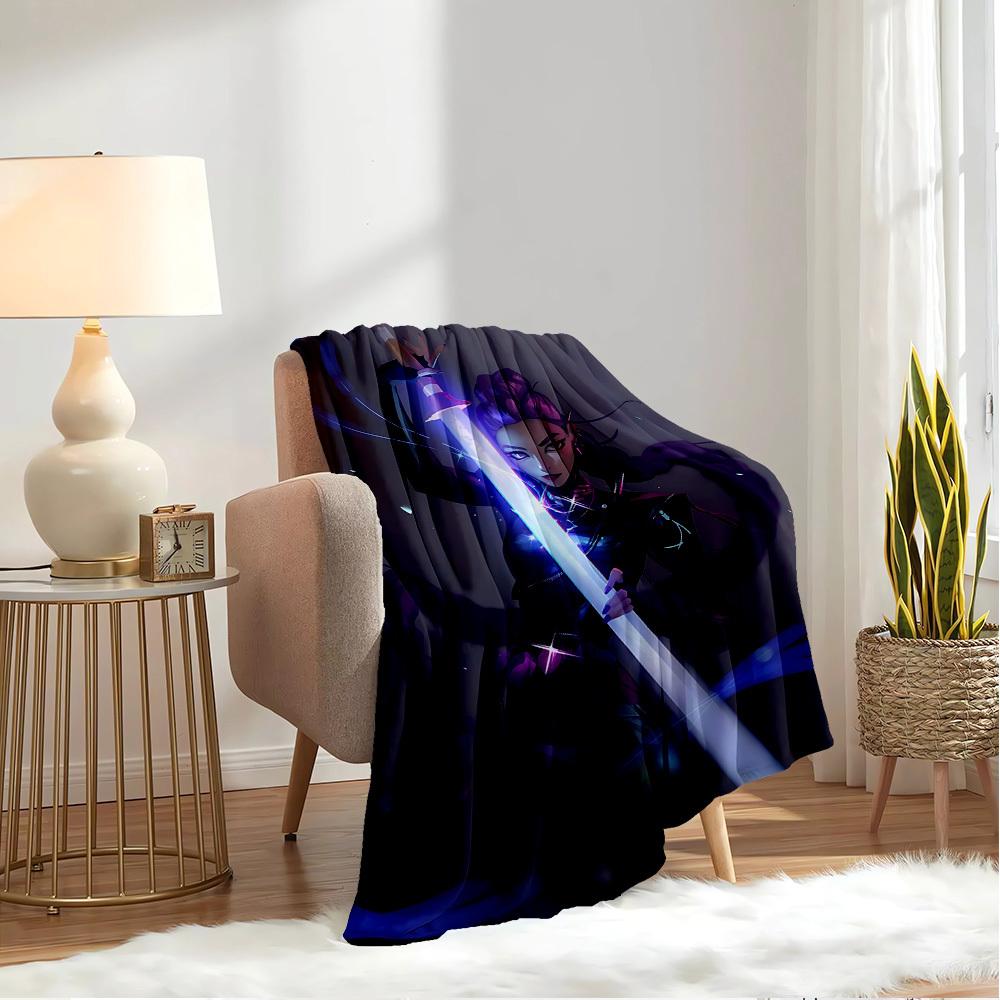 K-POP Anime Girls Group Four Seasons Soft Warm Blanket All-Season Thick Knit Polyester Bedspread for Bed, Camping, Travel Perfect Gift