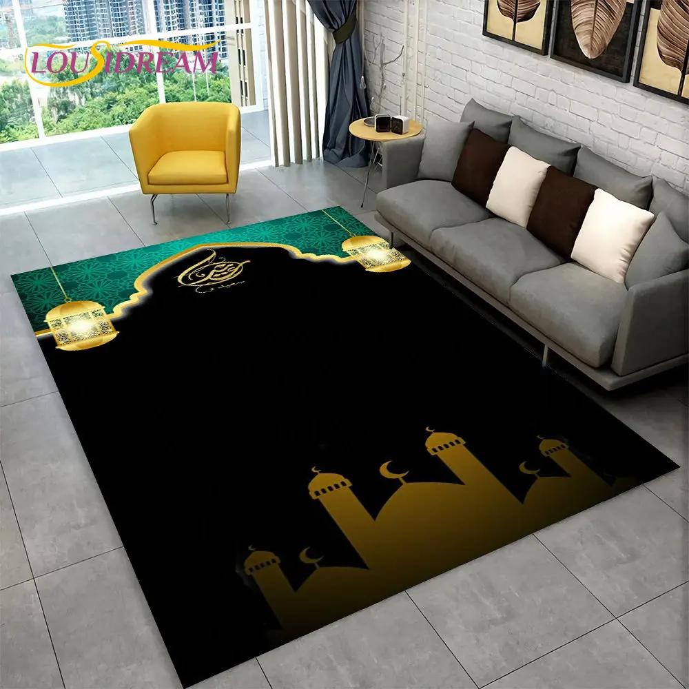 Islam Muslim Portable Prayer Kneeling Poly Mats,Carpet Rug for Living Room Bedroom Sofa Mosque Decor,Waterproof PrayerFloor Mat