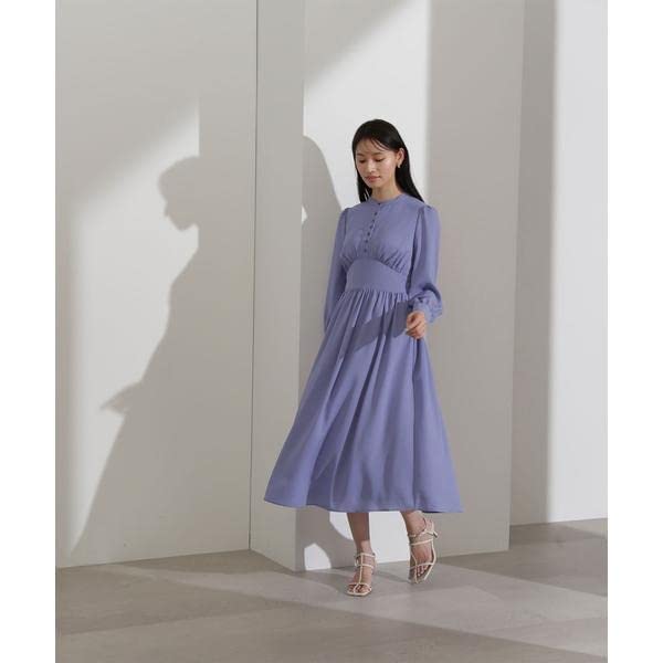 Beauty Casual Wide Waist Yoke Navy [Natural Basics] Dress, Dress, Women's,