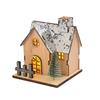 Merry Christmas DIY Xmas Wooden House Glowing Castle Mini Christmas LED Light Xmas Ornaments Home Decoration