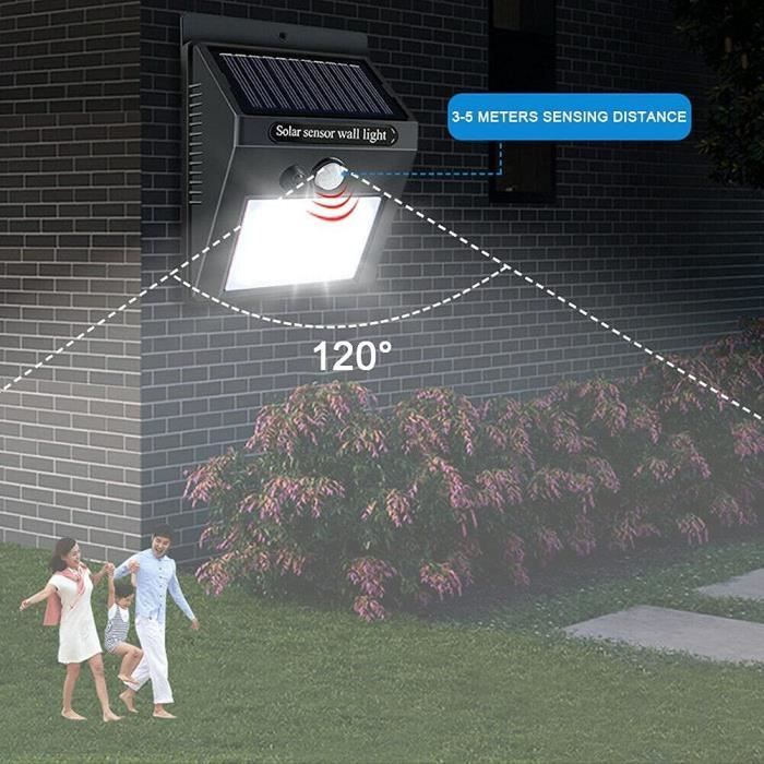 Lampes Solaires De Jardin Extérieur - 30 LED - Capteur De Mouvement Solaire - Lumières De Sécurité