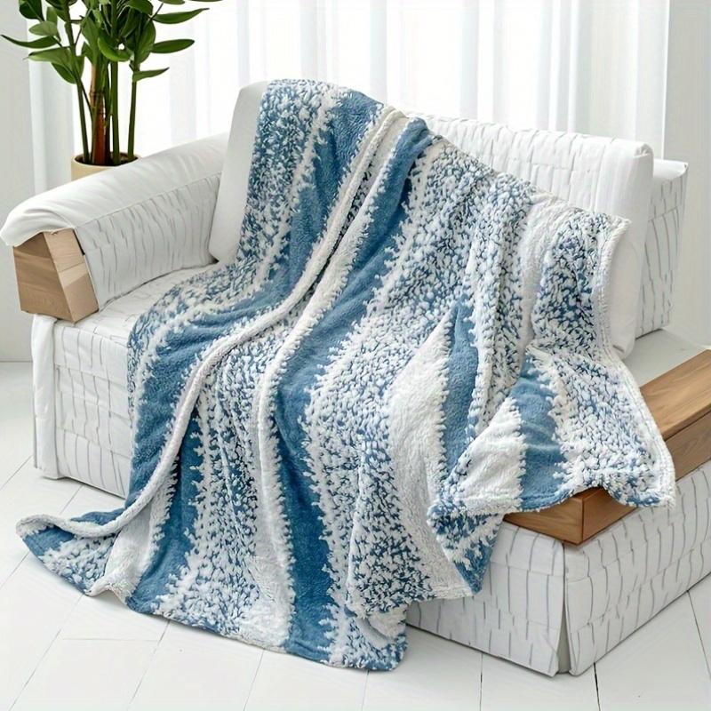 1pc Soft & Cozy Throw Blanket - Warm Flannel for Sofa, Office Shawl, Bedroom, Camping & Travel , Office Shawl