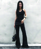 Keosaus Hooked Flare Pants - Black