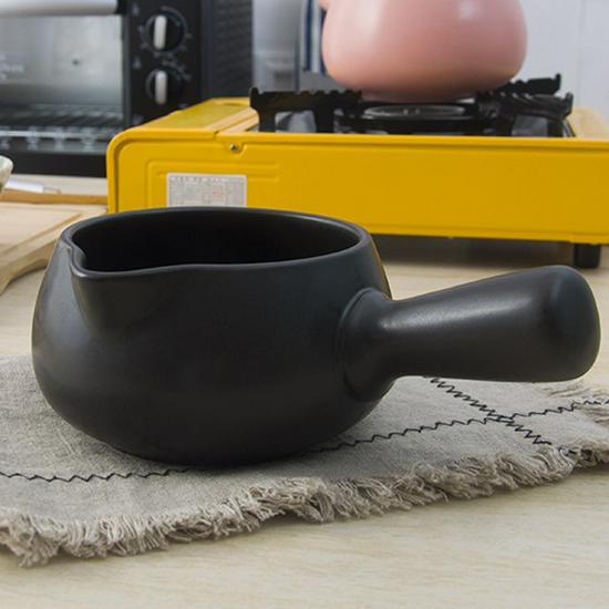 

Baby Enamel Single-Handle Milk Pot: Ceramic Cookware for Pasta, Rice, Noodles, and More