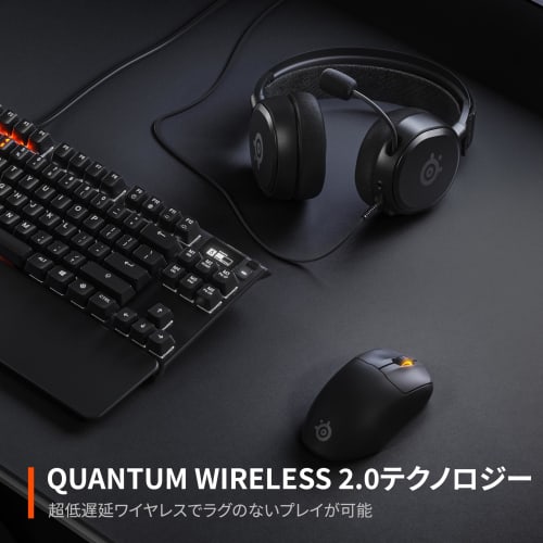 SteelSeries Gaming-Maus Wireless Prime Mini Wireless Optisch Magnetisch Prestige OM Switch mit TrueMove AIR Sensor Quantum Wireless 2.0 Technologie Schwarz