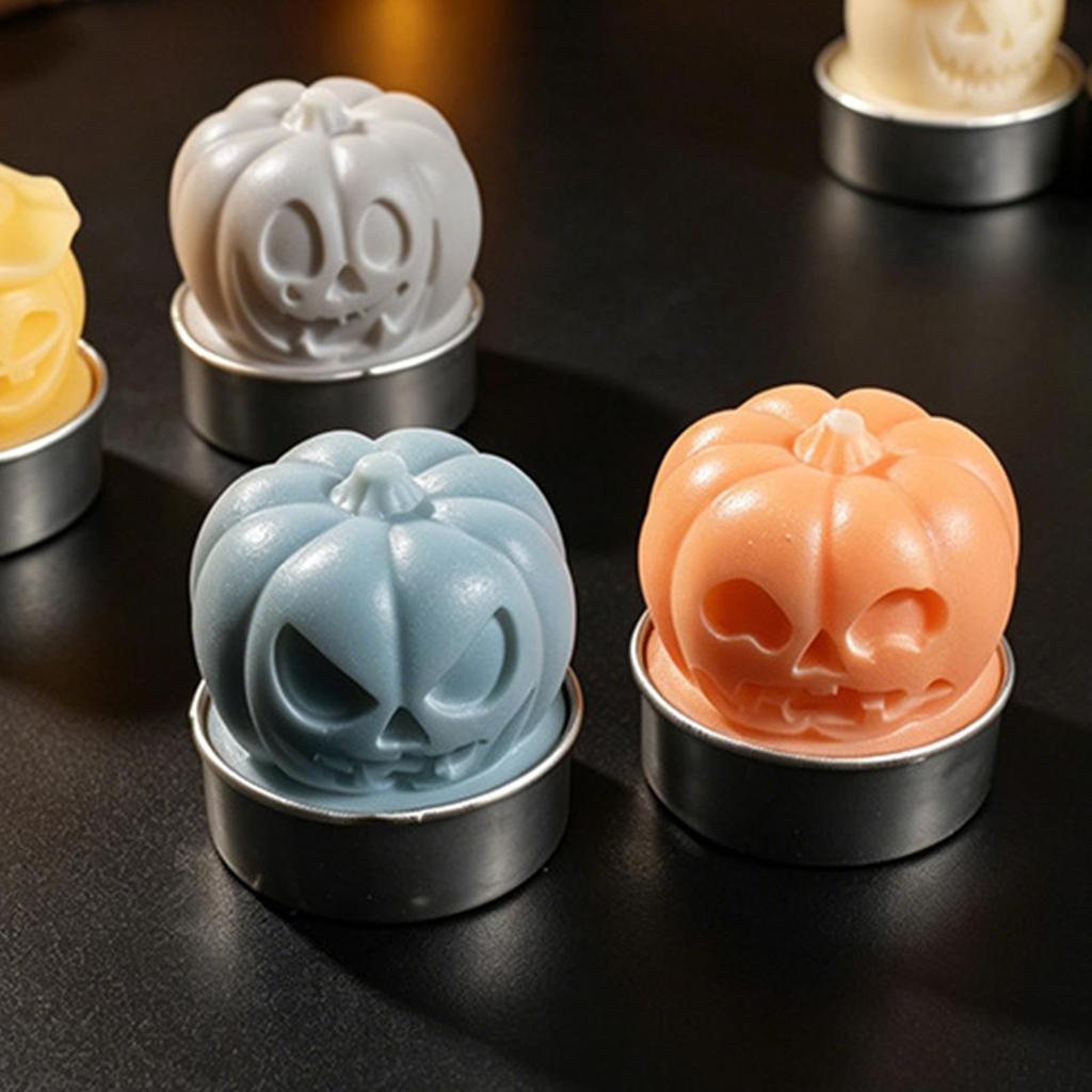 Pumpkin Silicone Candle Mold Halloween Pumpkin Crafts Plaster Resin Cement Mold Handmade Chocolate Cake Decoration Baking Tools
