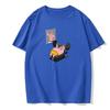 Summer Men's T-shirt Fashion Star Print Casual Fashion Short-sleeved Round Neck Cotton Solid Color European Size T-shirt