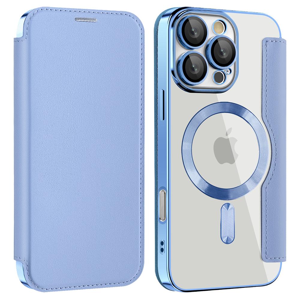For iPhone 16 Pro Case Compatible with MagSafe PU Leather Card Slots Phone Cover
