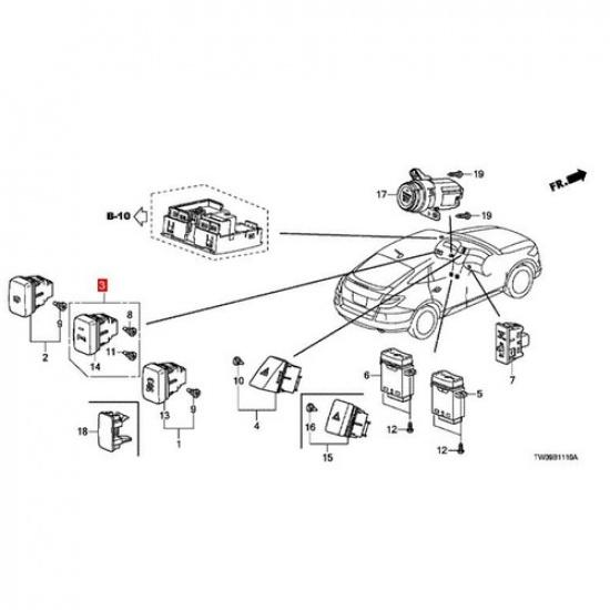 Parking Sensor Switch Button Fit for Honda CR-V 2012-2016