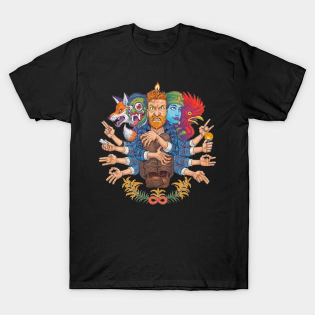 Asian Size Cotton Unisex Tshirt Print T-shirt Tyler Childers Multiverse – Psychedelic Country Vibes T-shirt No-Cut Print Regular Fit