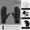 Winter Gloves Are Windproof, Waterproof, and Touch-Screen Compatible for Couples, Men and Women, for Winter Cycling and Skiing, with Added Fleece for