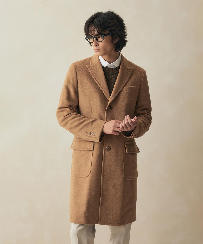 Brooks Brothers Classic Camel Coat (Camel) (Bbcsmf21985Ew)