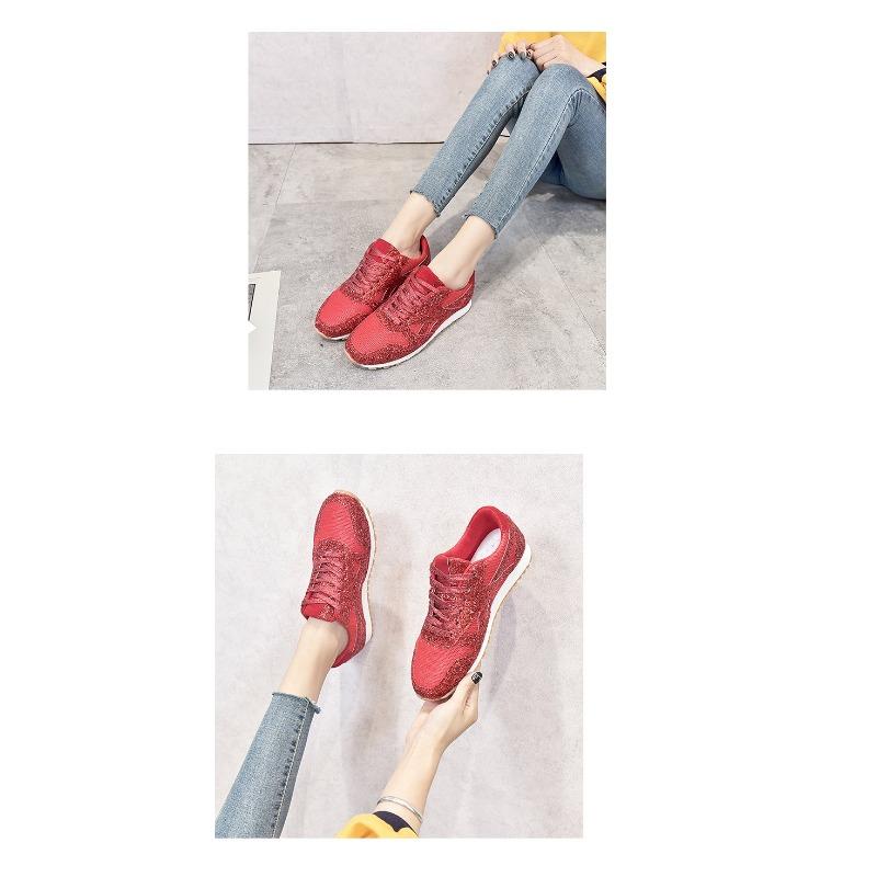 New Fall  Sequin Muffins and Breathable Lydiamond Platform Student Plus-size Women's Shoes Zapatillas De Mujer Womens Shoes