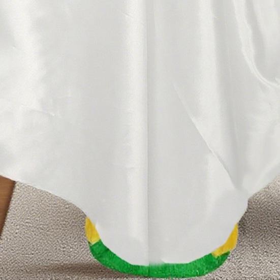 Halloween Porch Goose Outfit for 23" Goose Statue Spooky Ghost Goose Costume with Witch Hat for Outdoor Garden Patio Lawn Yard Decor