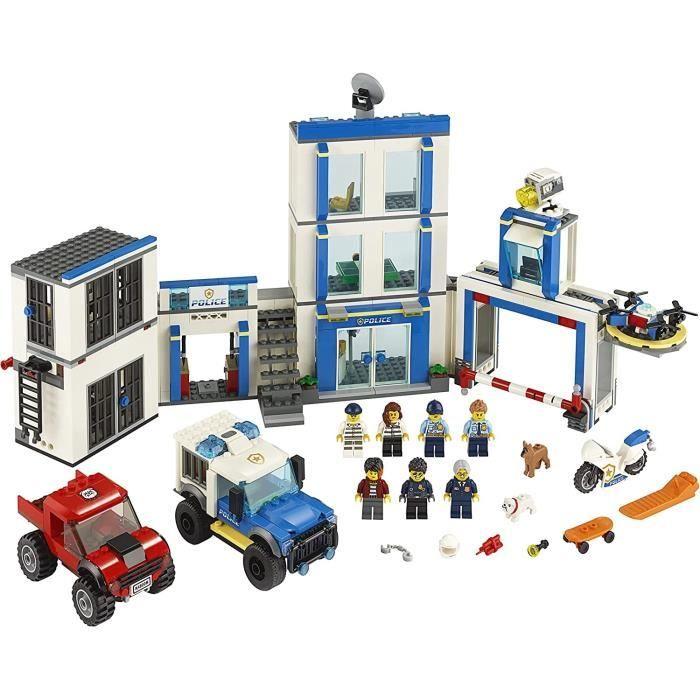 LEGO® City 60246 Le Commissariat De Police, Jouets De Camion, Moto, Minifigurines Pour Enfant Filles Garçons 6 Ans Et +