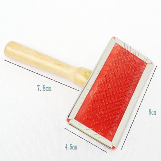 Dogs Grooming Wooden Handle Needle Comb Cats Hair Brush Polisher Pet Supplies S