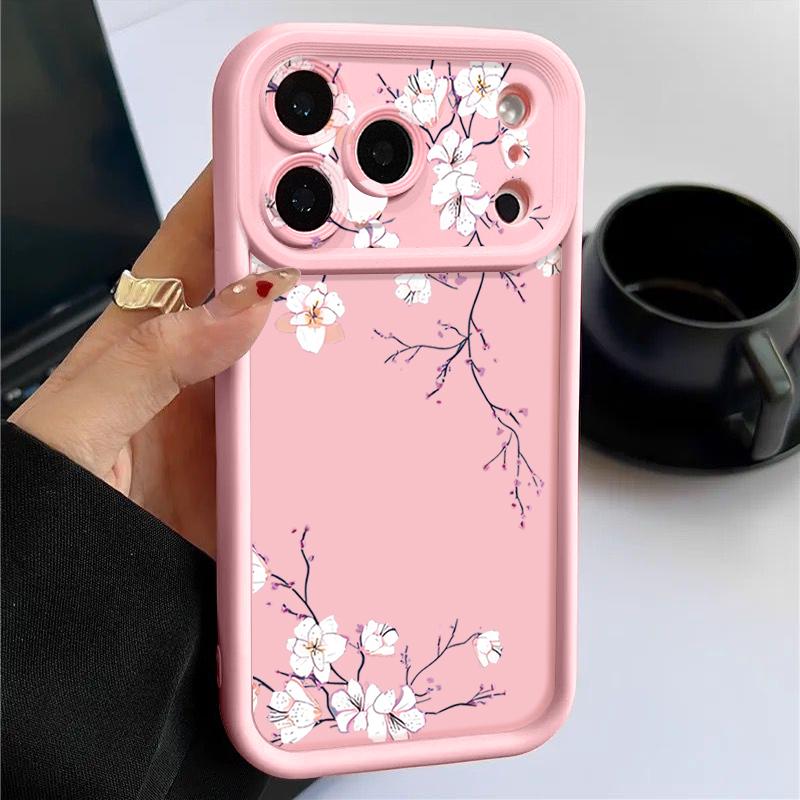 Litter Blumen Bedruckte Handyhülle Für iPhone 17 Pro Max Air 16 15 Pro Max 14 13 12 Pro Max 11 Transparent Weiche TPU Rückseite