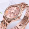 Luxury Women Quartz Wristwatch Rose Gold Diamonds Analog Quartz Watches Fashion No Scale Wristwatch Analog Clock