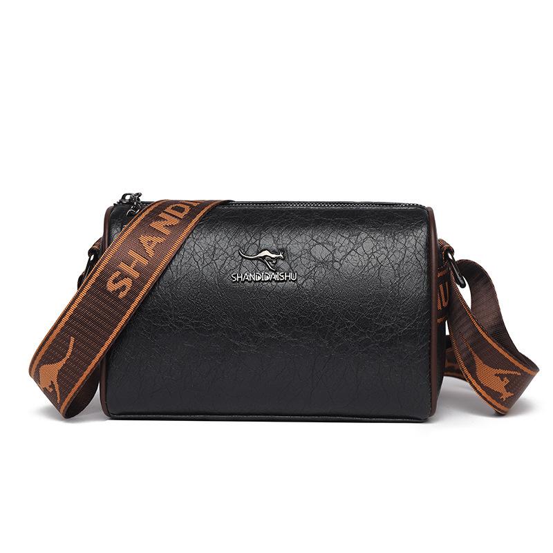 Women's bag new simple and fashionable large-capacity shoulder messenger bag soft leather texture pillow bag trendy