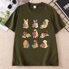 Funny Dog Reading TShirt Cute Dogs With Books Tee Dog Lover Funny Animal Graphic Tee Cotton Short Sleeve Round Neck Tees