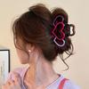 Pinces à cheveux cœur couleur contrastée pour femmes Pince à cheveux Pinces à cheveux Barrettes Filles Accessoires pour cheveux Coiffure Cadeaux