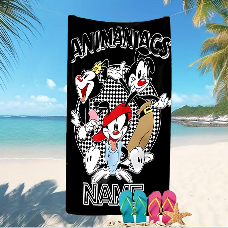 Customizable personalized beach towels Animaniacs themed designs.Suitable for the beach, yoga, sports;ideal as beach accessories