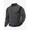 Giacca Casual da Uomo, Giacca Sportiva, Cardigan di Velluto, Top Spliced con Collo Rialzato, Giacca da Baseball