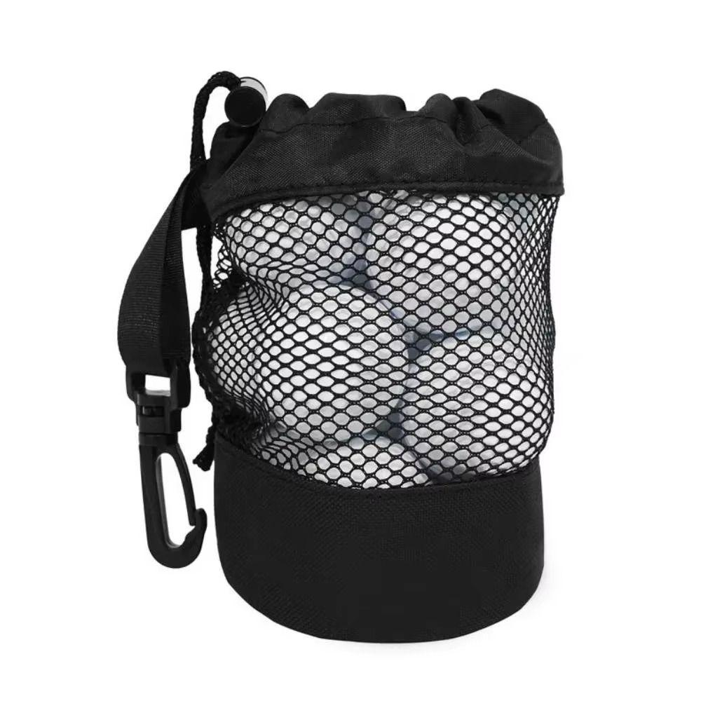 Portable Mesh Golf Ball Pouch Drawstring Closure Golf Ball Holder Golf Net Bag  Golf Accessories