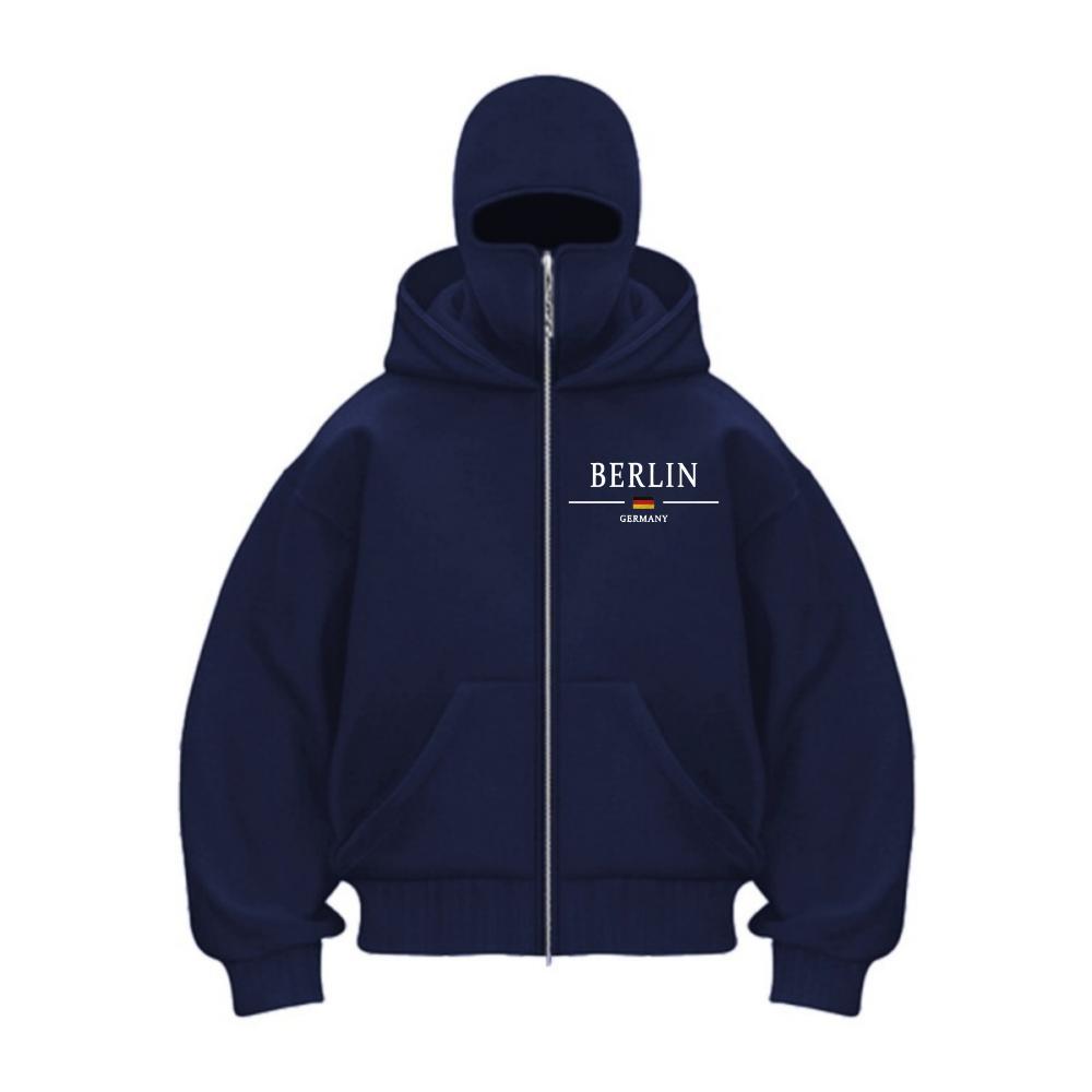 Men's Y2K Gothic Harajuku Autumn and Winter New Product Double Hooded Sports Shirt