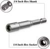 High-Quality 6mm-15mm Impact Socket Kit – Includes Magnetic Nut Driver & 1/4" Hex Bit Adapter for Power Drills