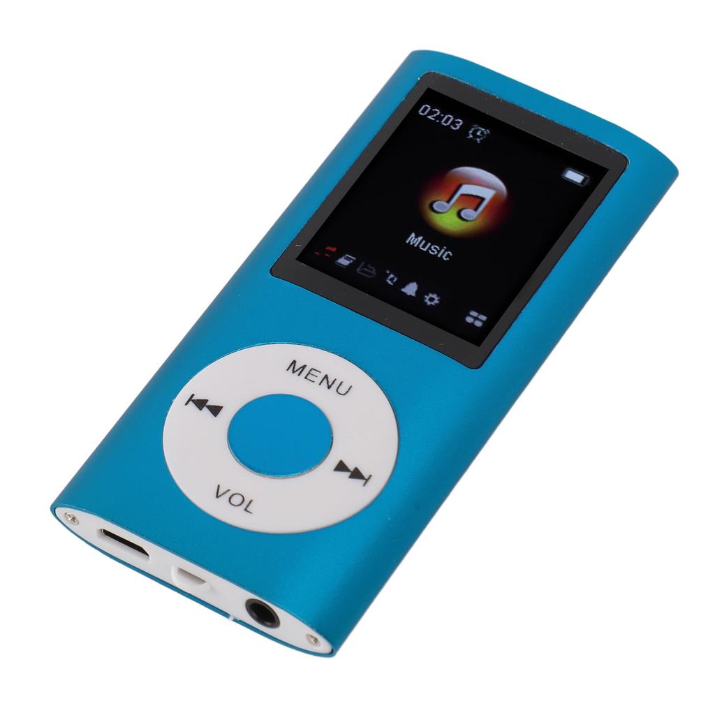 Portable MP3 Music Player 1.8inch TFT Screen HiFi Sound 7 Sound Effect Modes USB Rechargeable Digital Video Music Player