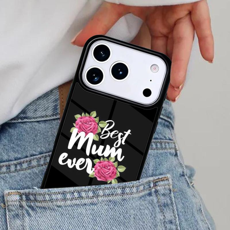 Best Mum Ever Gift Love Phone Case for iPhone 16e 15 14 13 12 17 Pro Max Plus Air 17pro Cover Coque