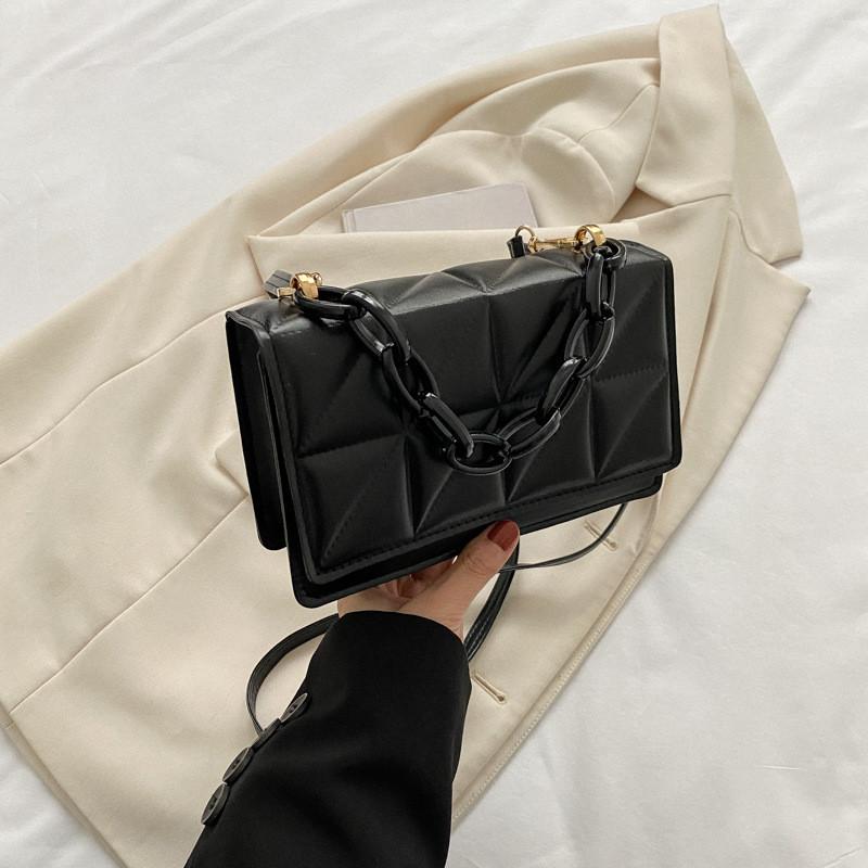 

Stylish Mini Square Bag For Women In Black White Or Khaki Perfect For Everyday Use чёрный