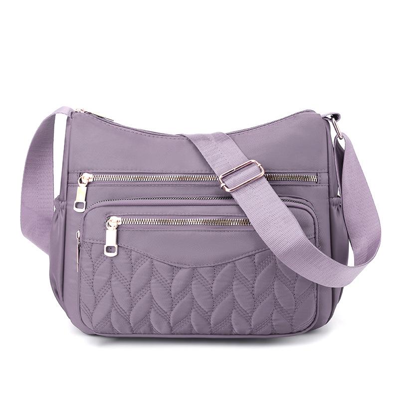 Sac bandoulière en nylon multi-poches - Sac à bandoulière tendance pour femme