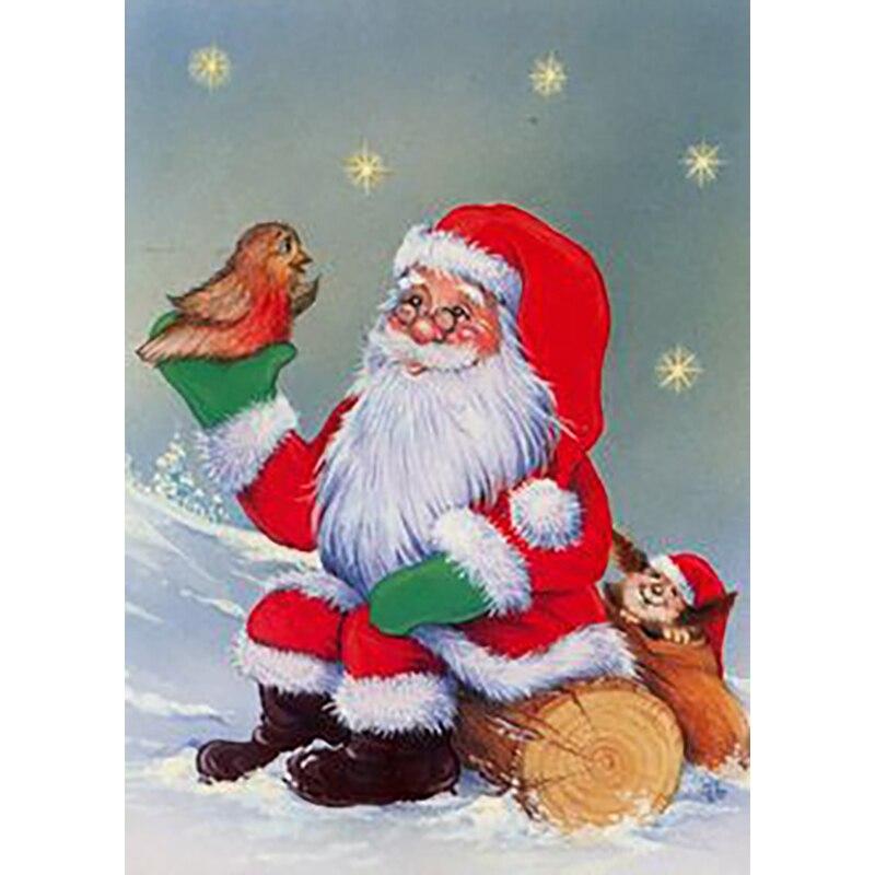 

Новый 5D DIY алмазная живопись Рождественская Алмазная вышивка Санта-Клаус вышивка крестиком полная круглая дрель домашний декор ручной подарок Full Round 20x30CM