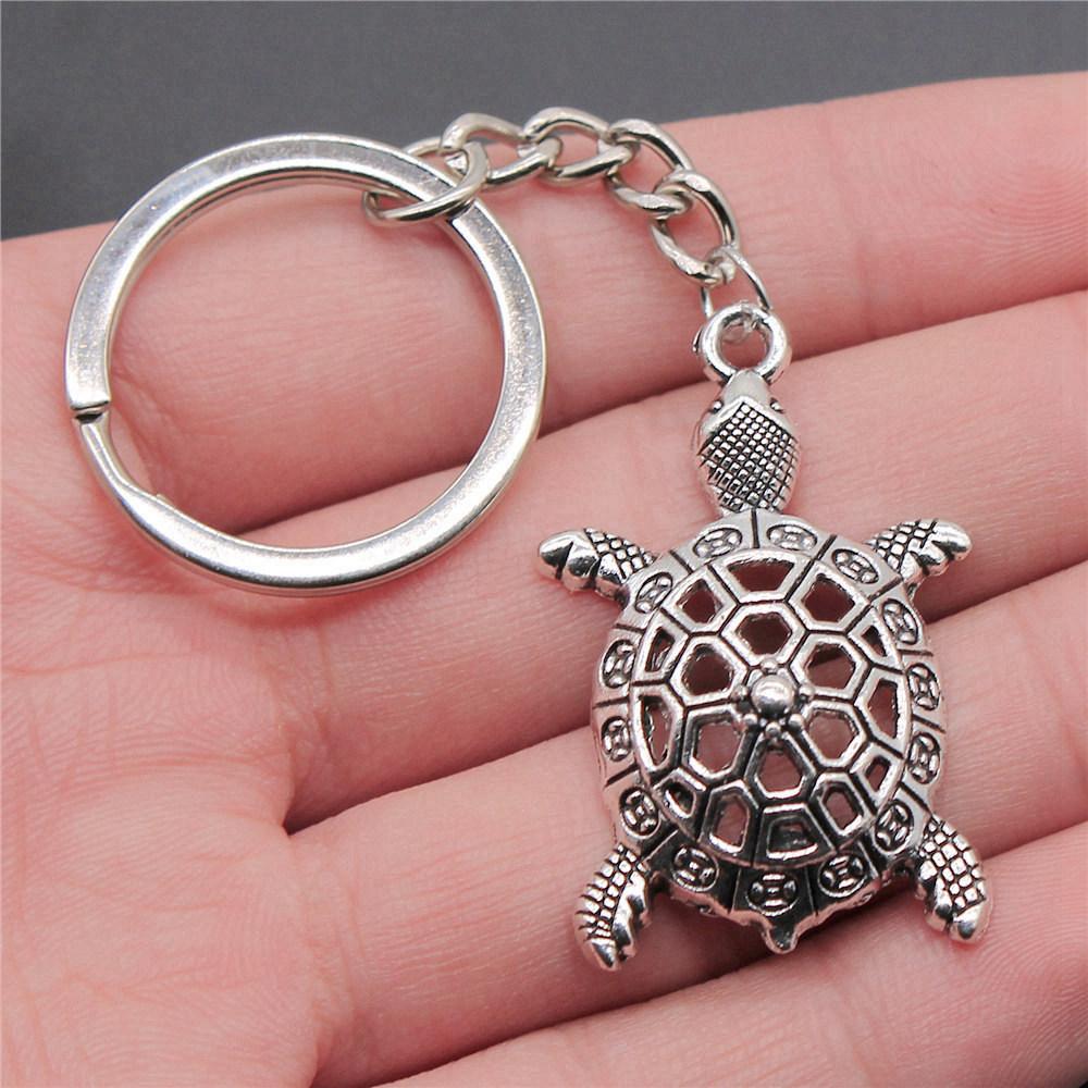 Starfish Shell Turtle Beach Ocean Keychain for Boys Trendy Boho Fathers Day Gift Classic Wallet Accessory
