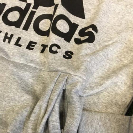 Adidas Sport Hy Athletics Hooded Pullover Letter Long Sleeve Sweatshirt Men Sweatshirt Gray B47375