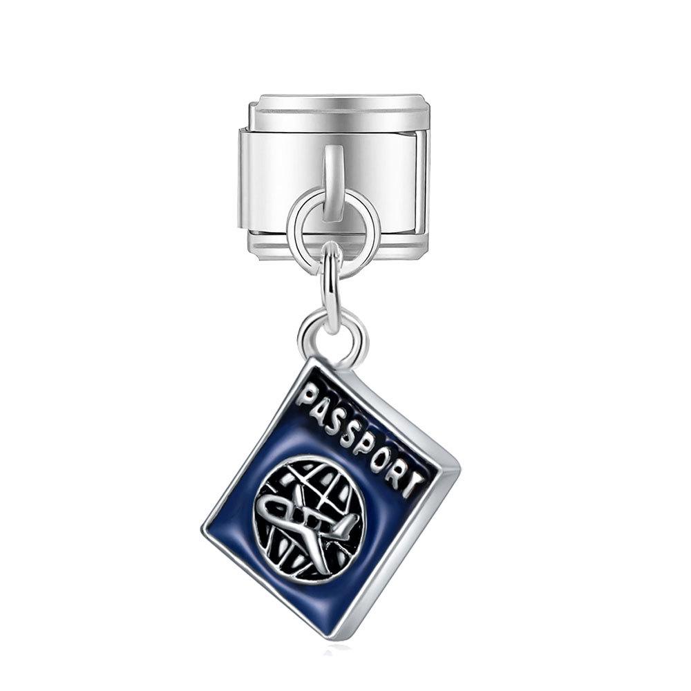 

Браслет-бенгл в итальянском стиле DIY с подвеской и модульными соединительными аксессуарами