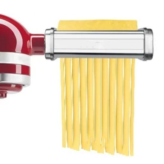 Nástavec na těstoviny pro kuchyňský robot KitchenAid, Váleček na těstoviny, Kráječ na špagety a fettuccine, Nerezový kráječ na nudle, Pasuje na všechny modely KitchenAid Chef