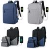 Mens Travel Backpack With Usb Charging And Water Resistant Oxford Fabric For Business Commuting