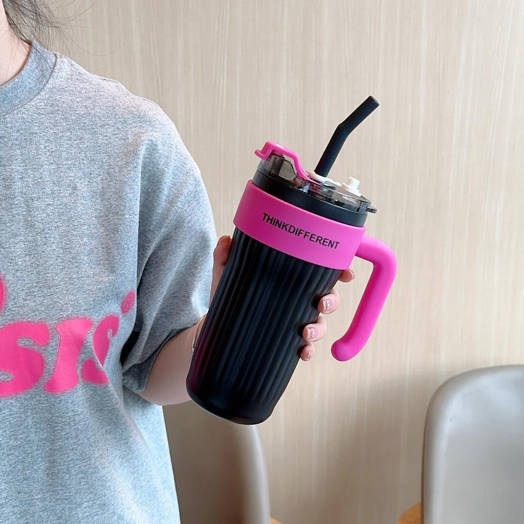 860ML Edelstahl Thermoflasche Große Kapazität Kaffeetasse Sport Isolierbecher Tragbarer Becher Vakuumflaschen Auto Thermobecher