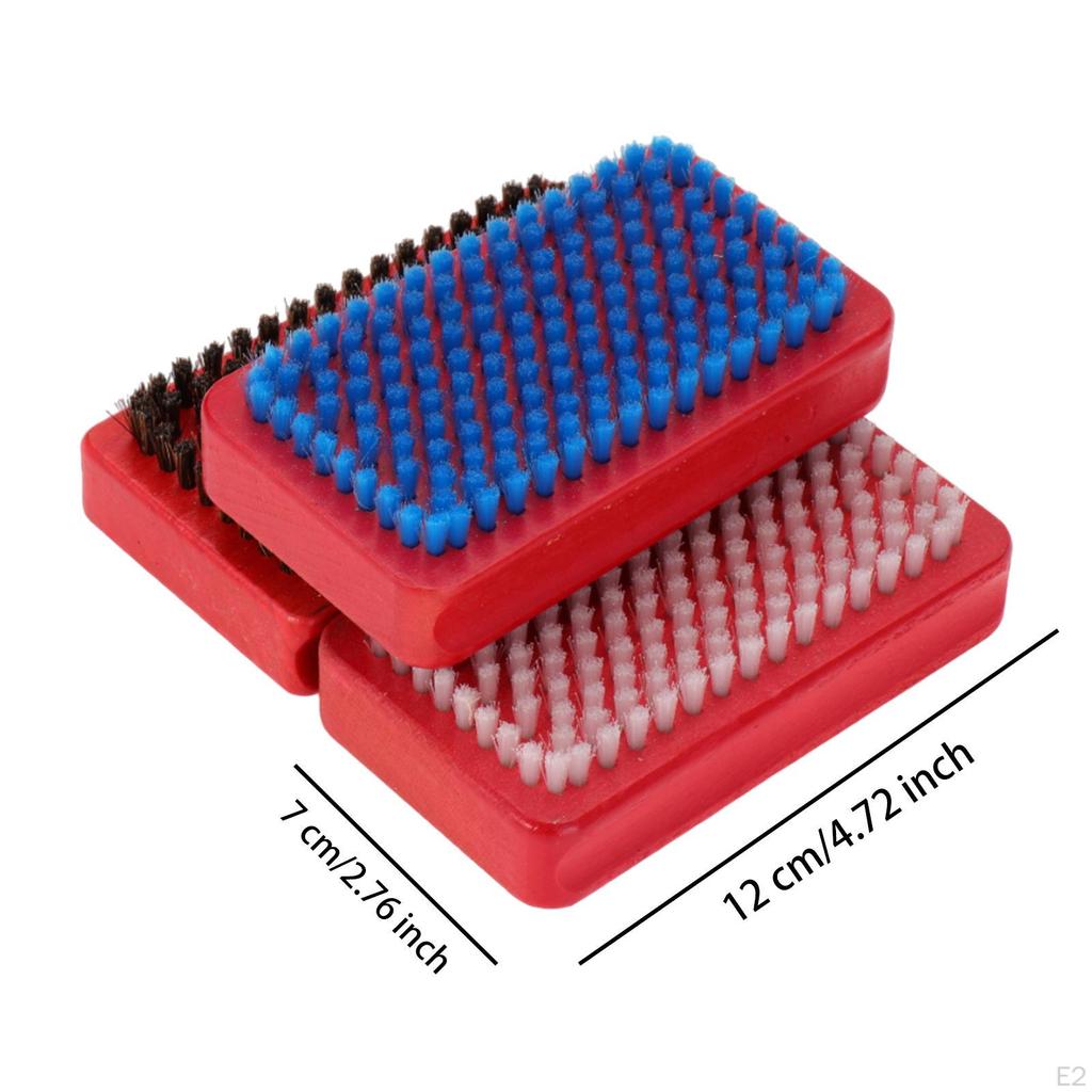 3x Snowboard Wax Brush Set Ski Brushes Care Tool Tuning Cleaning, Skiing Board Kit