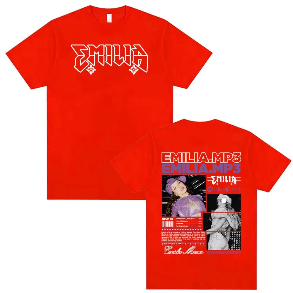Singer Emilia Mernes MP3 Tour Graphic T-shirt Fashion Hip Hop Street T Shirt Men Women High Quality Comfort Tops Cotton T Shirts