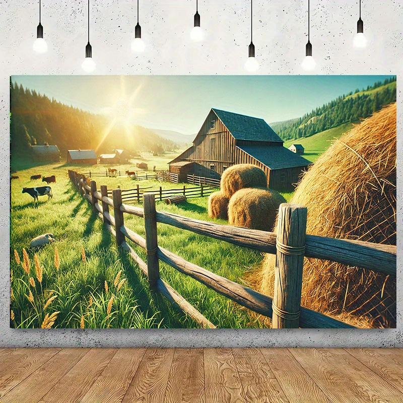 1 piece of farm background wall hanging cloth under sunlight background decoration room and photography studio props