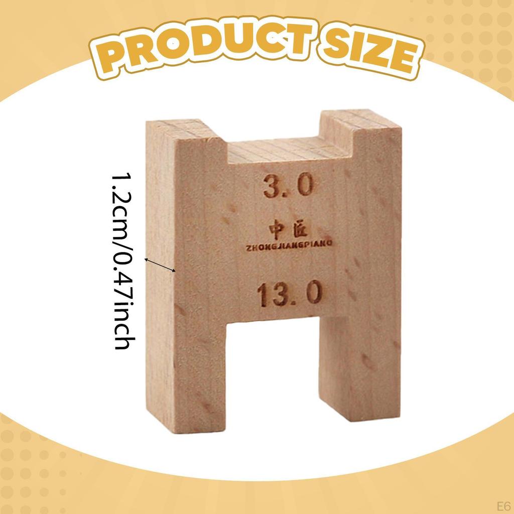Piano Black Key Height Gauge Measurement Block Compact Sturdy Professional Musical Instrument Repair