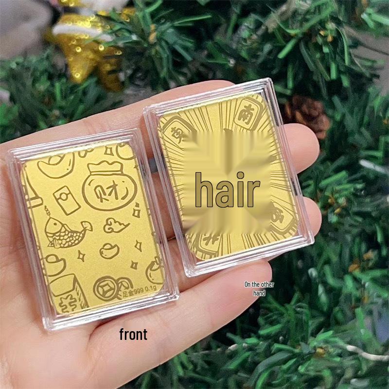 999 Pure Gold Lucky Cat Riches Phone Sticker - Princess Fortune Gold Sticker Gold-Included Option