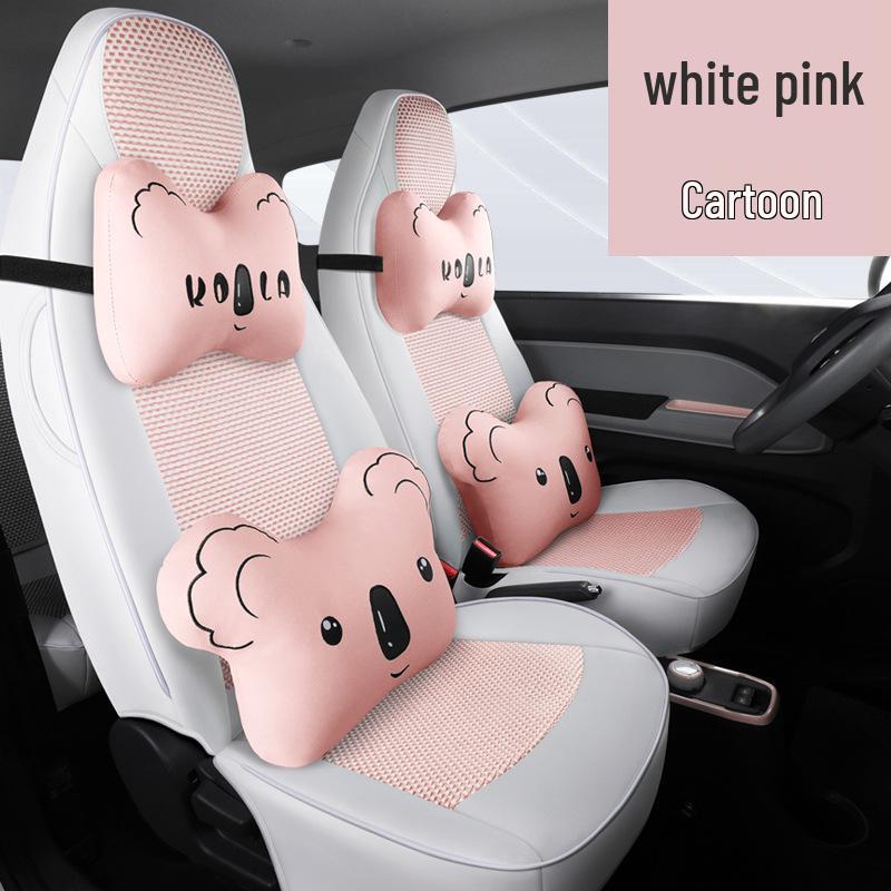QQ Ice Silk Car Seat Cushion - Cute Cartoon Full Surround Seat Cover for Chery New Energy Sports Version